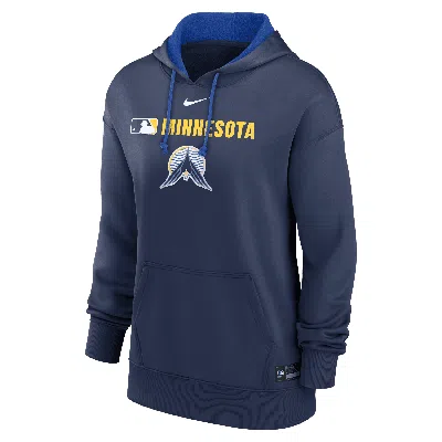 NIKE WOMEN'S MINNESOTA TWINS AUTHENTIC COLLECTION CITY CONNECT  THERMA MLB PULLOVER HOODIE,1015813649