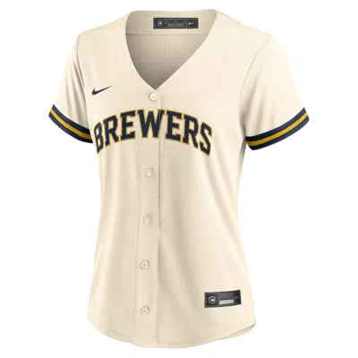 Nike Women's Mlb Milwaukee Brewers Replica Baseball Jersey In Gray