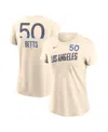 Nike Women's Mookie Betts Cream Los Angeles Dodgers 2024 City Connect Fuse Name Number T-shirt In Cream