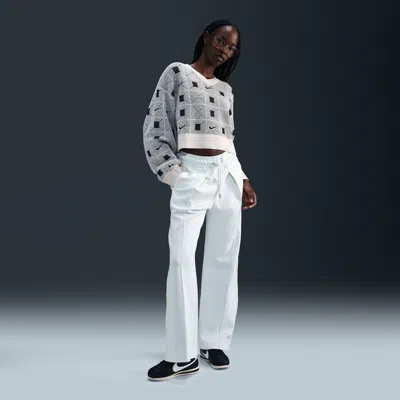 Nike X Naomi Osaka High Waist Pants In Summit White/pale Ivory