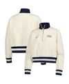 Nike Women's Natural Syracuse Orange Phoenix Fleece Half-zip Sweatshirt In White