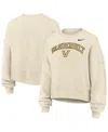Nike Women's Natural Vanderbilt Commodores Phoenix Fleece Oversized Cropped Sweatshirt In Neutral