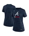 Nike Women's Navy Atlanta Braves Authentic Collection Velocity Performance T-shirt In Navy