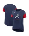 Nike Navy Atlanta Braves Flowy T-shirt In Navy