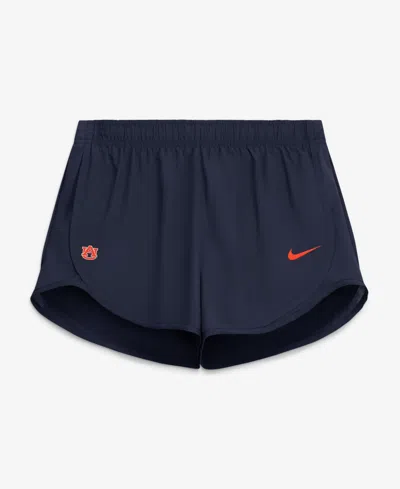 Nike Women's Navy Auburn Tigers Tempo Mid-rise Dri-fit Shorts In Blue