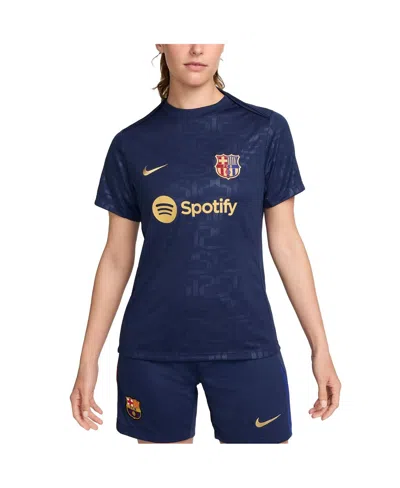 Nike Women's Navy Barcelona 2024/25 Academy Pro Pre-match Performance Top