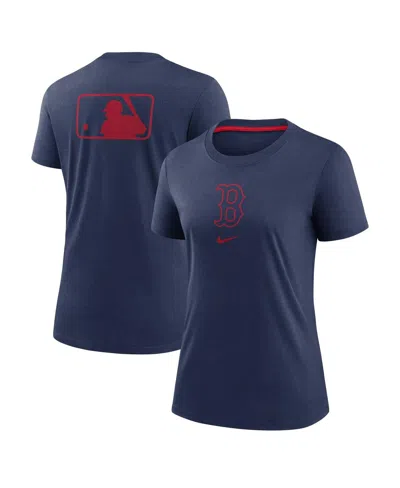 Nike Women's Navy Boston Red Sox Authentic Collection Early Work Tri-blend T-shirt