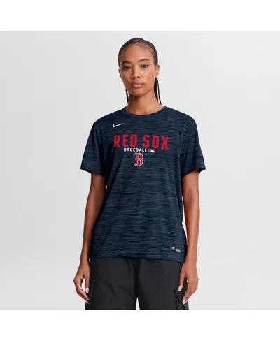 Nike Women's Navy Boston Red Sox Authentic Collection Velocity Dri-fit T-shirt In Blue