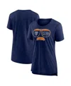 Nike Women's Navy Chicago Bears Vintage Graphic Tri-blend Scoop Neck T-shirt In Navy