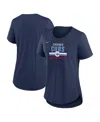 Nike Women's Navy Chicago Cubs City Connect Lockup Tri-blend T-shirt In Blue