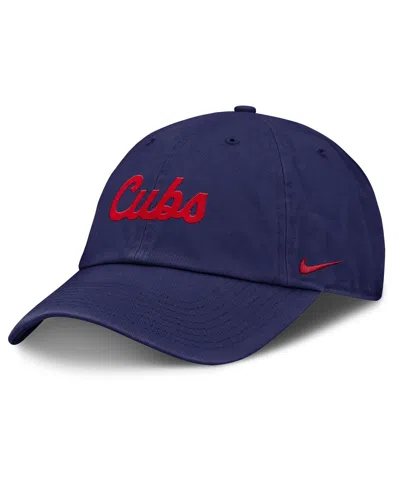 Nike Women's Navy Chicago Cubs Club Adjustable Hat In Blue
