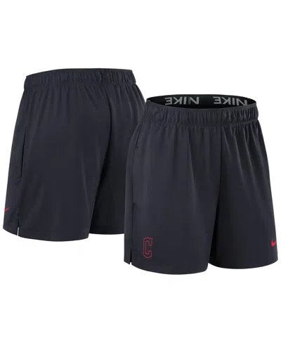 Nike Cleveland Guardians Authentic Collection Practice  Women's Dri-fit Mlb Shorts In Navy
