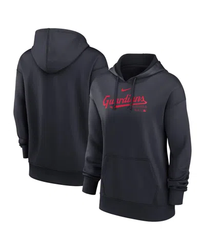 Nike Women's Navy Cleveland Guardians Authentic Collection Performance Pullover Hoodie