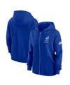 Nike Royal Seattle Seahawks Phoenix Rewind Full-zip Hoodie In Blue