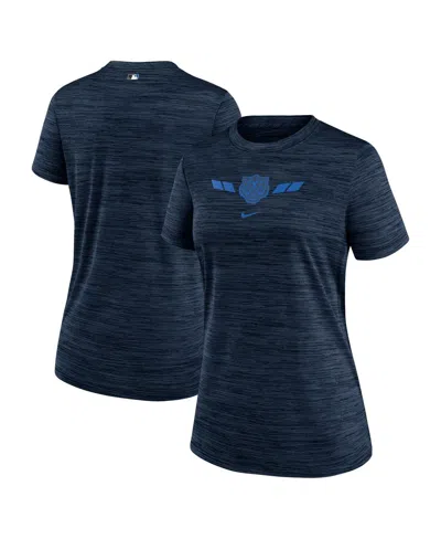 Nike Women's Navy Detroit Tigers 2024 City Connect Authentic Collection Practice Velocity Performance T-s