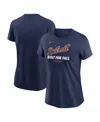 Nike Women's Navy Detroit Tigers 2025 Mlb Postseason Authentic Collection T-shirt In Blue