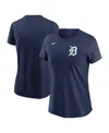 Nike Women's Navy Detroit Tigers Wordmark T-shirt In Navy