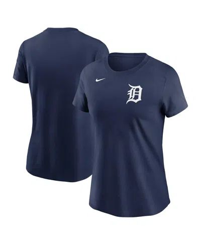 Nike Women's Navy Detroit Tigers Wordmark T-shirt