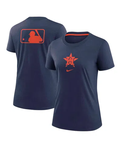 Nike Women's Navy Houston Astros Authentic Collection Early Work Tri-blend T-shirt