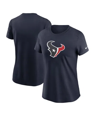Nike Women's Navy Houston Texans Primary Logo T-shirt