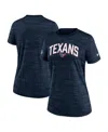 Nike Women's Navy Houston Texans Sideline Velocity Lockup Performance T-shirt In Blue
