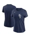 Nike Women's Navy Kansas City Royals City Connect Wordmark T-shirt In Navy