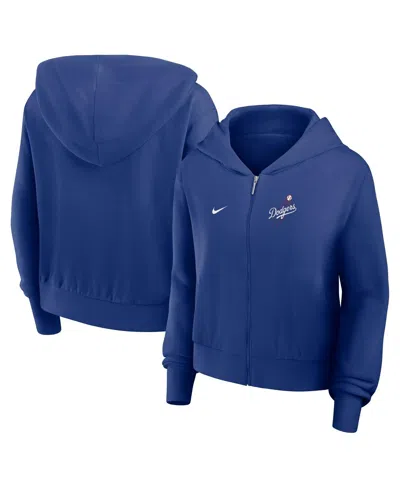 Nike Women's Navy Los Angeles Dodgers Lightweight Full-zip Hoodie
