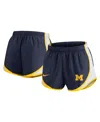 Nike Women's Navy Michigan Wolverines Spring Break Tempo Performance Shorts In Navy