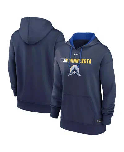 Nike Women's Navy Minnesota Twins Authentic Collection City Connect Performance Pullover Hoodie