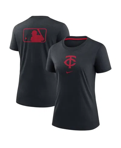 Nike Women's Navy Minnesota Twins Authentic Collection Early Work Tri-blend T-shirt