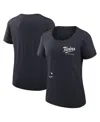 Nike Women's Navy Minnesota Twins Authentic Collection Performance Scoop Neck T-shirt In Navy