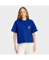 Nike Navy New England Patriots Rewind Pocket Boxy T-shirt In Blue