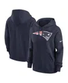 Nike Women's New England Patriots Club Fleece Pullover Hoodie In Blue
