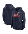 Nike Navy New England Patriots Wordmark Club Fleece Pullover Hoodie