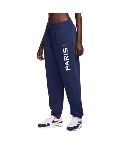 Nike Women's Navy Paris Saint-germain Phoenix Fleece Pants