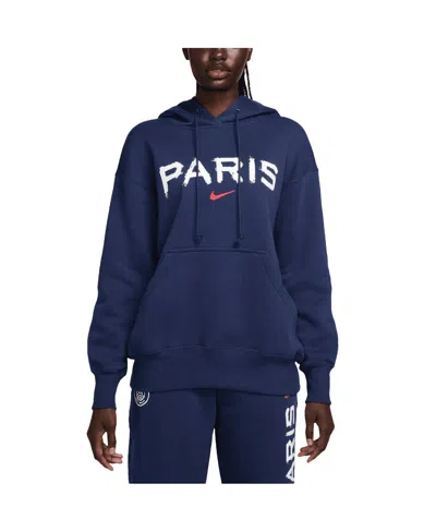 Nike Women's Navy Paris Saint-germain Phoenix Fleece Pullover Hoodie