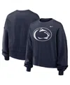 Nike Women's Navy Penn State Nittany Lions Oversized Essential Pullover Sweatshirt In Navy