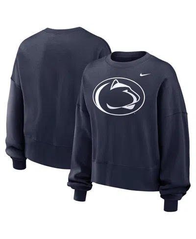 Nike Women's Navy Penn State Nittany Lions Oversized Essential Pullover Sweatshirt