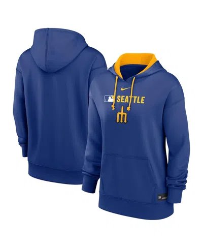 Nike Women's Navy Seattle Mariners Authentic Collection City Connect Performance Pullover Hoodie
