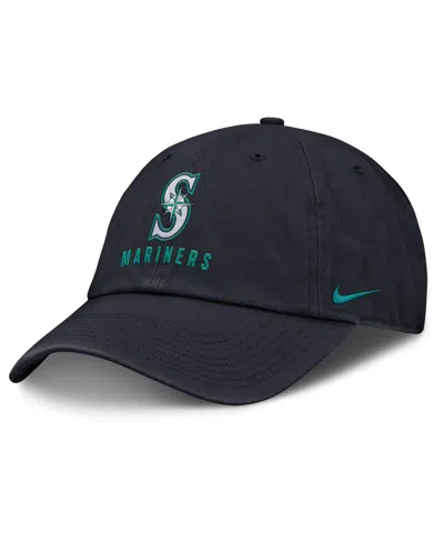 Nike Women's Navy Seattle Mariners Club Adjustable Hat In Black