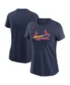 Nike Women's Navy St. Louis Cardinals Wordmark T-shirt In Navy