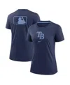 Nike Women's Navy Tampa Bay Rays Authentic Collection Early Work Tri-blend T-shirt In Navy,blue
