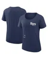 Nike Navy Tampa Bay Rays Authentic Collection Performance Scoop Neck T-shirt In Navy