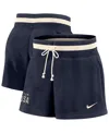 Nike Women's Navy Team Usa Phoenix Fleece High Rise Shorts In Brown