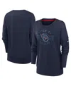 Nike Women's Navy Tennessee Titans Rewind Playback Icon Performance Pullover Sweatshirt In Navy