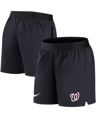 Nike Women's Navy Washington Nationals Authentic Collection Flex Vent Max Performance Shorts