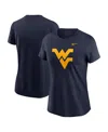 Nike Women's Navy West Virginia Mountaineers Primetime Evergreen Logo T-shirt In Navy