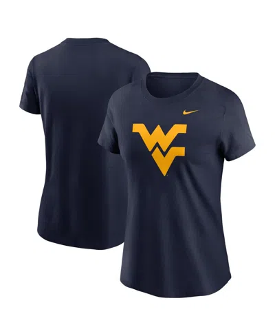 Nike Women's Navy West Virginia Mountaineers Primetime Evergreen Logo T-shirt