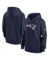 Nike Women's New England Patriots Club Fleece Pullover Hoodie In Navy