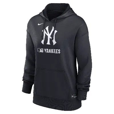 Nike Women's New York Yankees Authentic Collection  Therma Mlb Pullover Hoodie In Blue